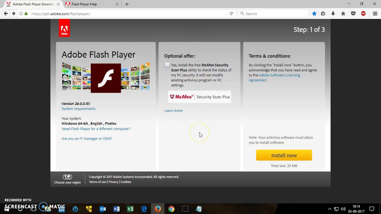 adobe flash player for windows 7